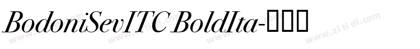 BodoniSevITC BoldIta字体转换